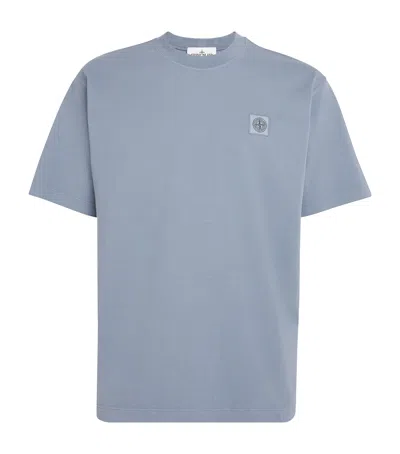 Stone Island Regular-fit T-shirt With Compass Patch In Blue