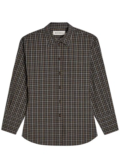 Rohe Multicolor Cotton Pattern Shirt In Black