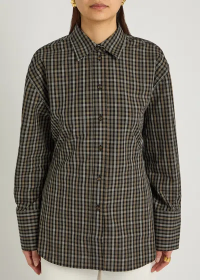 Rohe Multicolor Cotton Pattern Shirt In Black