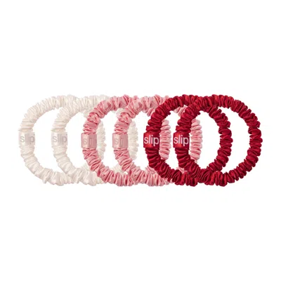 Slip Pure Silk Skinny Scrunchies Set Of 6 In Multi