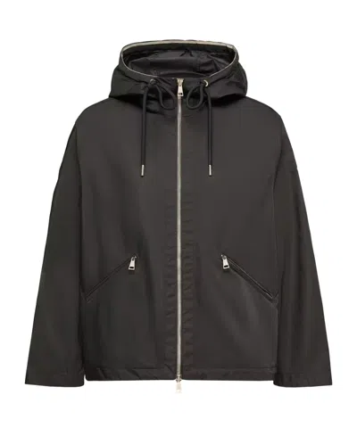 Moncler Cassiopea Drawstring Hooded Coat In Gray