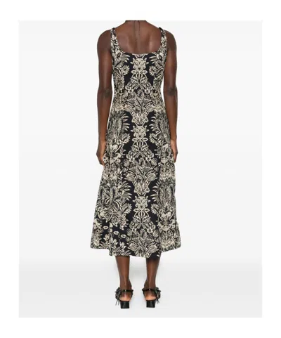Ulla Johnson Augustina Cami Long Trumpet Dress In Noir In Black
