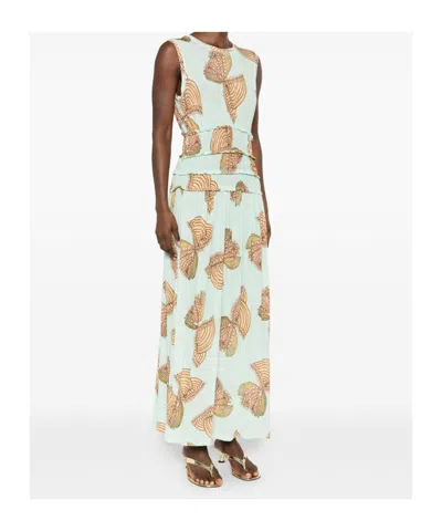 Ulla Johnson Kamaria Maxi Dress With Butterfly Print In Green