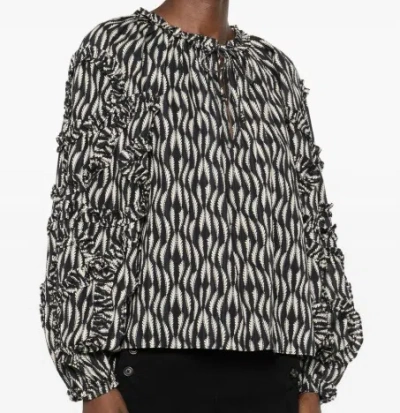 Ulla Johnson Round-neck Pullover Shirt In Black