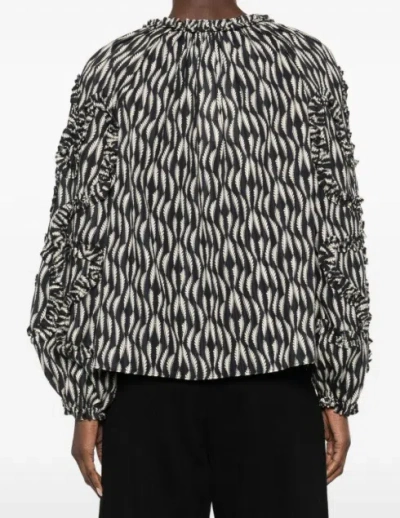 Ulla Johnson Round-neck Pullover Shirt In Black