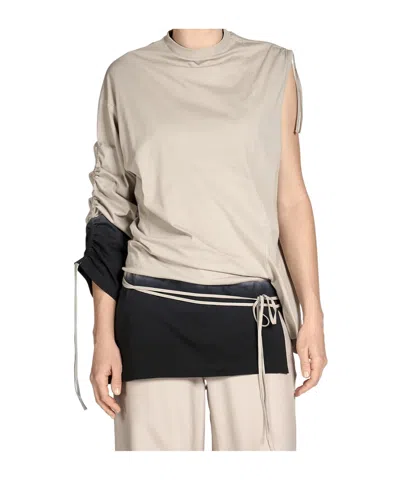 Y-3 Dip-dye Effect T-shirt In Neutral