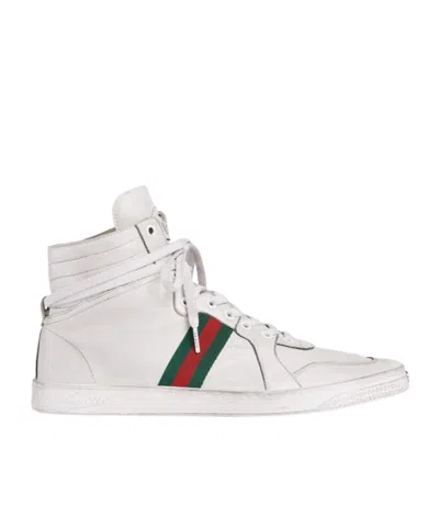 Gucci Stretch High-top-herrensneaker In White
