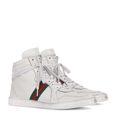 Gucci Stretch High-top-herrensneaker In White