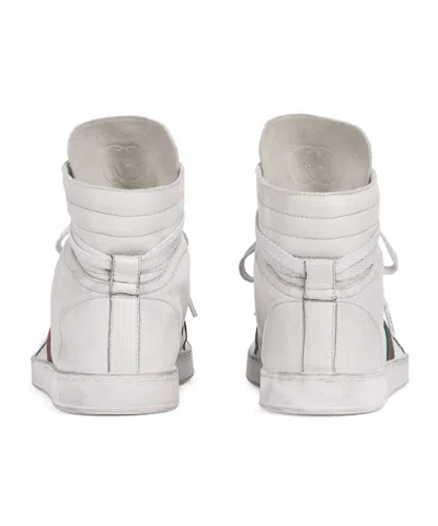 Gucci Stretch High-top-herrensneaker In White