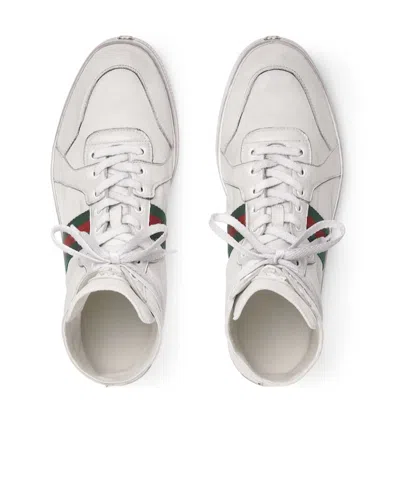 Gucci Stretch High-top-herrensneaker In White