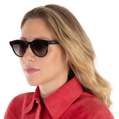 Ferragamo Round-frame Sunglasses In Brown