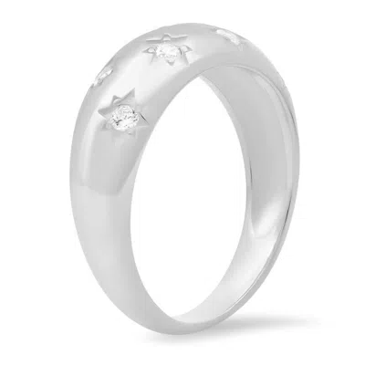 Kylie Harper Sterling Silver Celestial Dome Ring In Multi