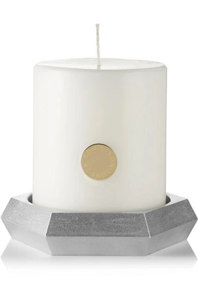 Shop Tom Dixon Alloy Pillar Scented Candle In Colorless