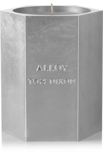 Shop Tom Dixon Alloy Medium Scented Candle In Silver