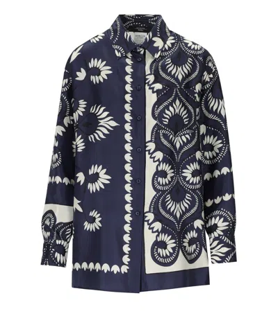 Max Mara Printed Silk Patchwork Shirt In Multi