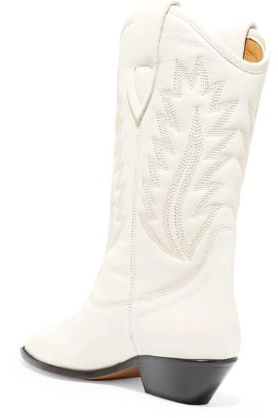 Shop Isabel Marant Étoile Dallin Embroidered Leather Boots