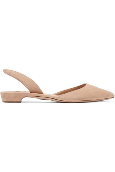 Shop Paul Andrew Rhea Suede Point-toe Flats