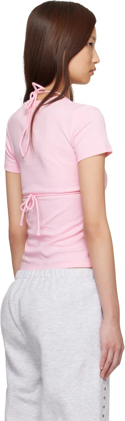 Sandy Liang Pink Effie T-shirt In Pink