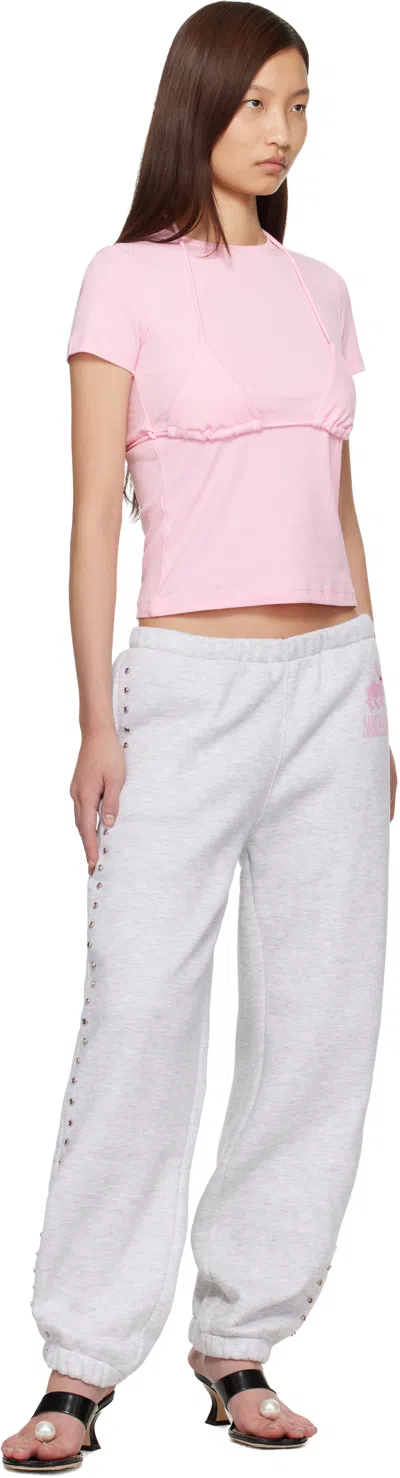 Sandy Liang Pink Effie T-shirt In Pink