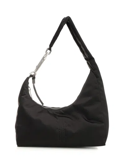 Rick Owens Gemini Shoulder Bag Adjustable Strap Hardware In Black