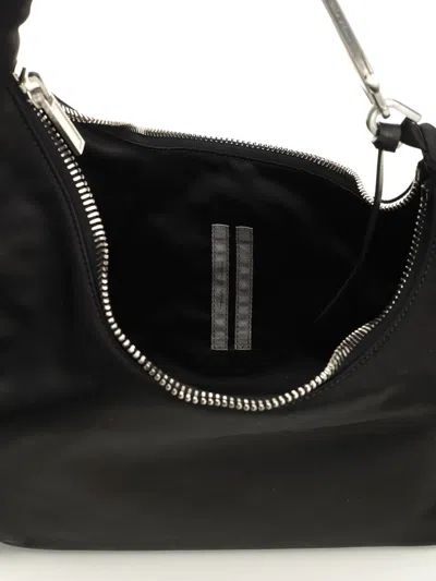 Rick Owens Gemini Shoulder Bag Adjustable Strap Hardware In Black
