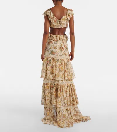 Etro Printed Silk-blend Maxi Dress In Multi