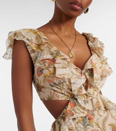 Etro Printed Silk-blend Maxi Dress In Multi