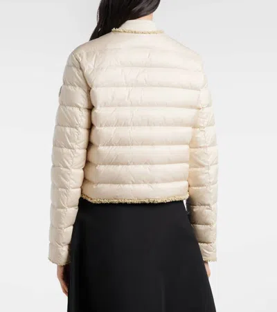 Moncler Fleurs Quilted Down Jacket In White