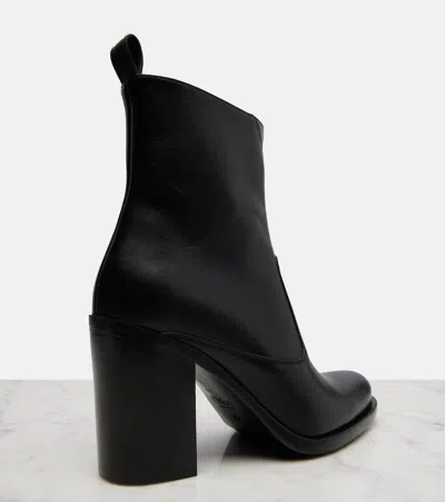Chloé Chloe Phoenix 90 Leather Ankle Boots In Black