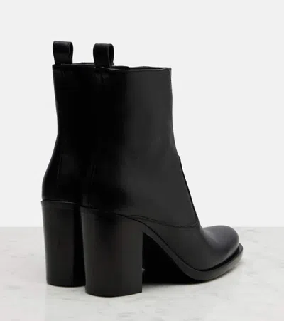 Chloé Chloe Phoenix 90 Leather Ankle Boots In Black