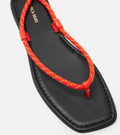 Veronica Beard Carmina Cord Sandal In Red