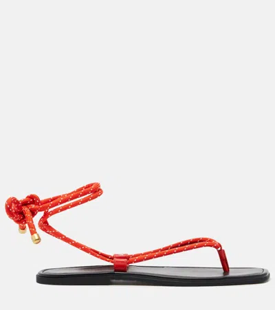 Veronica Beard Carmina Cord Sandal In Red