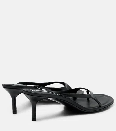 Acne Studios Sandals Open Toe Thin Straps Design In Black