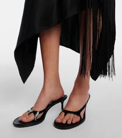 Acne Studios Sandals Open Toe Thin Straps Design In Black