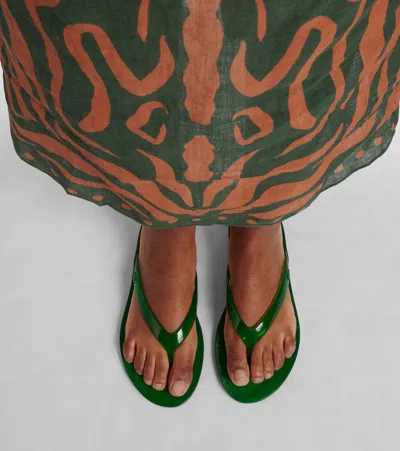 Ancient Greek Sandals Woman Thong Sandal Green Size 8 Synthetisches Material In Multi