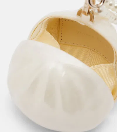 Simone Rocha Micro Egg Pearl-effect Clutch Bag In White