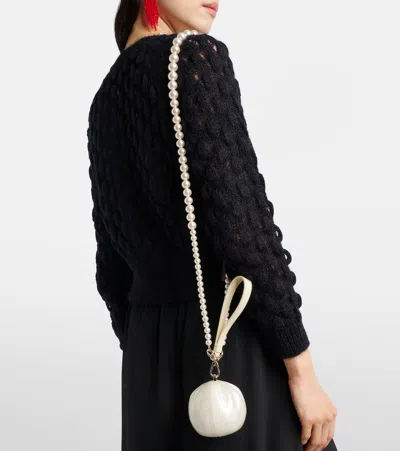Simone Rocha Micro Egg Pearl-effect Clutch Bag In White
