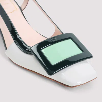 Roger Vivier 45mm Belle Vivier Patent Leather Lacquered Buckle Slingback Pumps In Multi