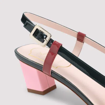 Roger Vivier 45mm Belle Vivier Patent Leather Lacquered Buckle Slingback Pumps In Multi