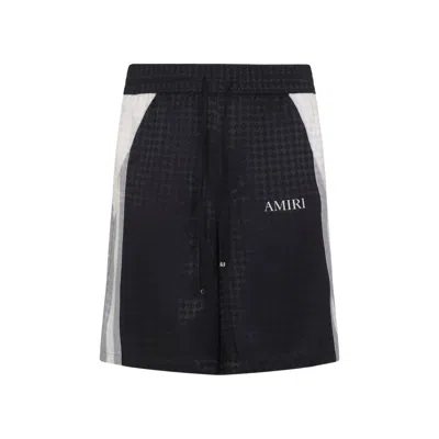 Amiri Quad Panel Side Stripe Tailored Shorts In Black