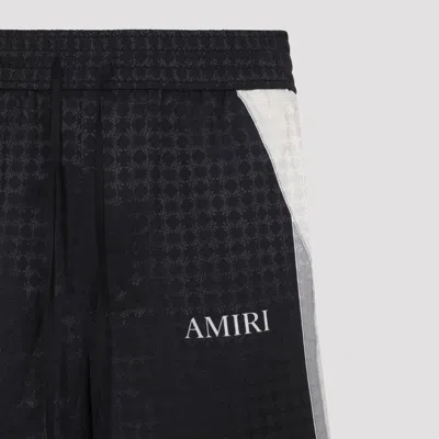 Amiri Quad Panel Side Stripe Tailored Shorts In Black
