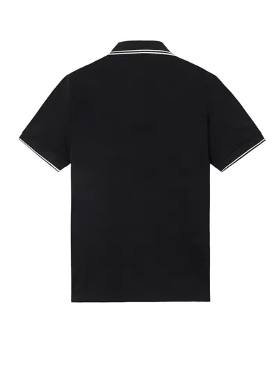 Stone Island Mens Black Brand-patch Regular-fit Stretch-cotton Polo Shirt Xl In Black