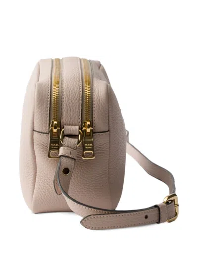 Prada Small Leather Shoulder Bag In Neutral