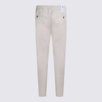 Pt Torino Elasticated Drawstring Trousers In White