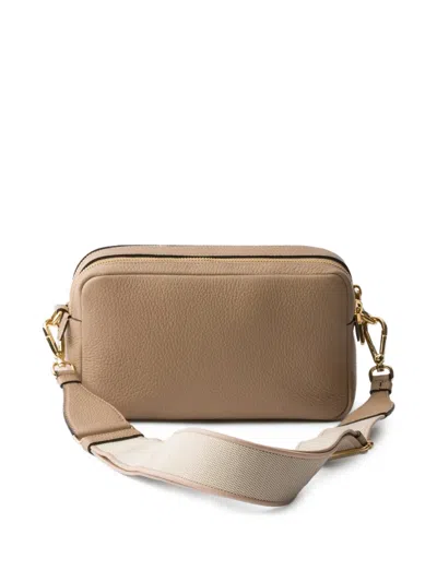 Prada Small Leather Shoulder Bag In Brown