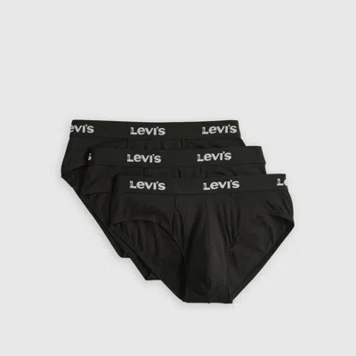 Levi's Solid Basic Boxer Briefs In Black