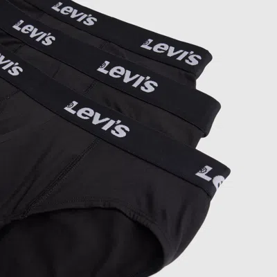 Levi's Solid Basic Boxer Briefs In Black