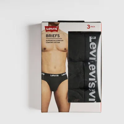 Levi's Solid Basic Boxer Briefs In Black