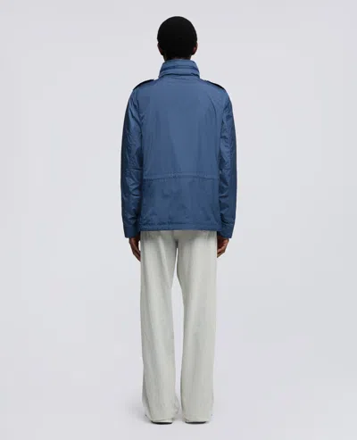 Aspesi Veste En Nylon Mini Field Avec Capuche Amovible In Blue