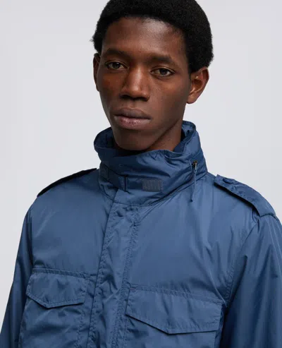 Aspesi Veste En Nylon Mini Field Avec Capuche Amovible In Blue